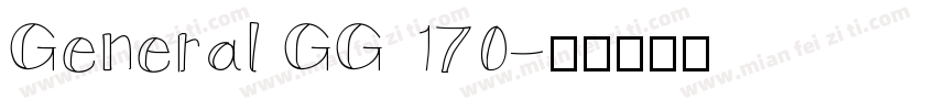 General GG 170字体转换